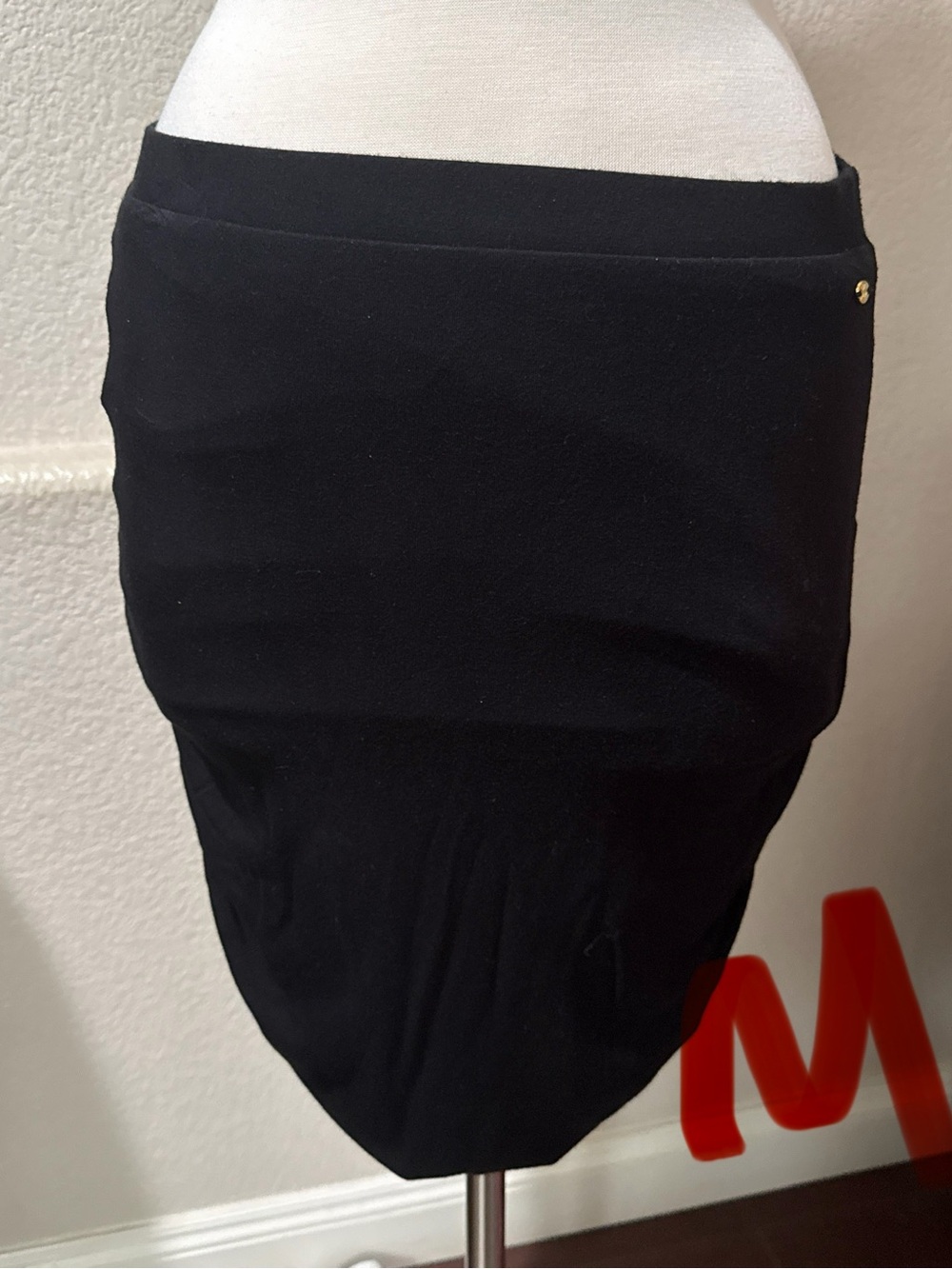 Guess Black Pencil Skirt with Side Stud Detail